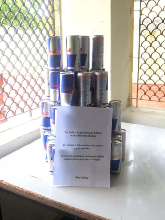 Free redbulls to welcome the freshers.