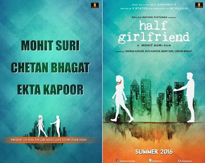 Chetan Bhagat turns Co-Producer for Half Girlfriend, the movie by Mohit Suri and Ekta Kapoor that is expected to be out in Summer 2016