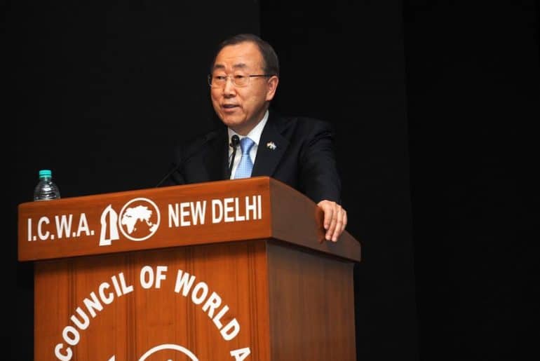 Ban Ki-moon at New Delhi