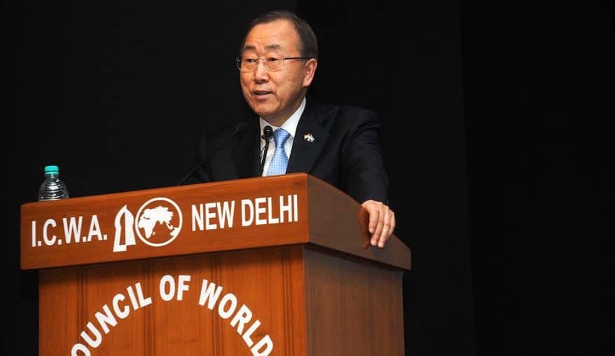 Ban Ki-moon at New Delhi
