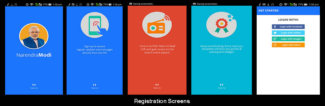 registration screens