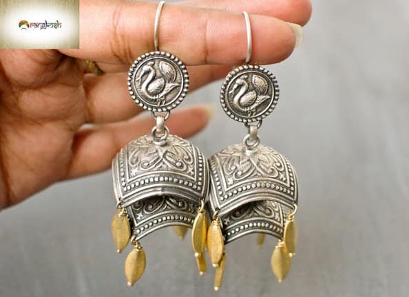pakshin-two-tier-jhumka-earrings-at-rangkosh
