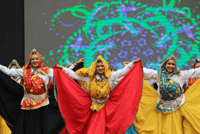 Sri Venkateswara's folk dance team were the runner ups of Folk Dance competition at Tempest'16