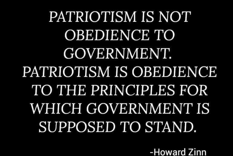 Invoking patriotism