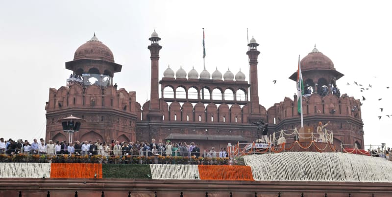 The Prime Minister, Shri Narendra Modi addressing the Nation on the occasion of 69th Independence Day from the ramparts of Red Fort, in Delhi on August 15, 2015.