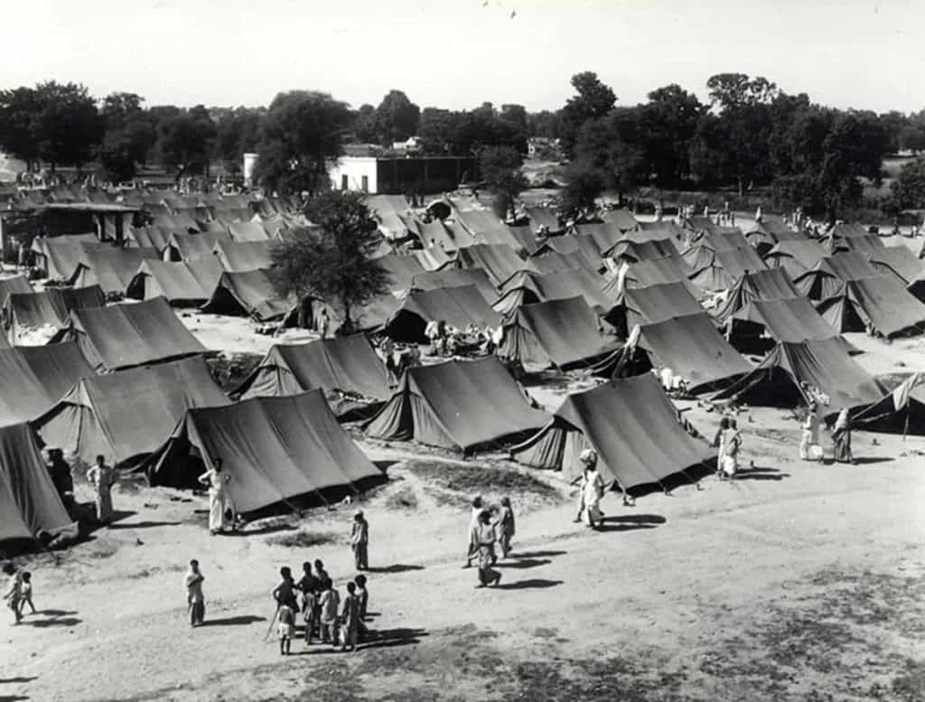Refugees in Kingsway Camp during 1950