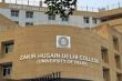 Front view of Zakir Husain Delhi College building and entrance gate in Delhi.