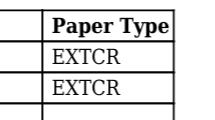 Screenshot of a Delhi University admit card section showing “EXTCR” listed under the paper type column.