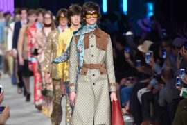 Models walk the runway in gender-fluid fashion