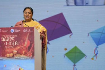 Delhi Chief Minister Rekha Gupta inaugurates DU Bhajan Clubbing programme funded through Delhi tourism department.
