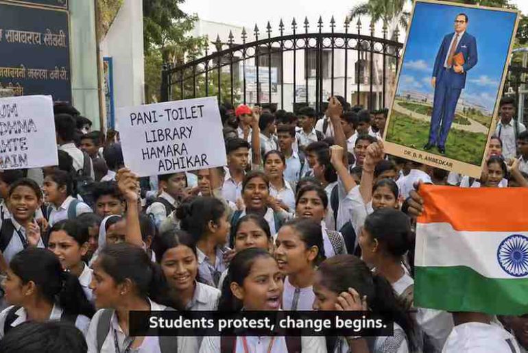 Over 1,500 young "Gen Alpha" students protested for better infrastructure and facilities