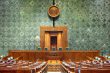 The Lok Sabha chamber of the New Indian Parliament.