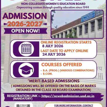 NCWEB applications open for B.A. (Prog) and B.Com; last date to register: July 24