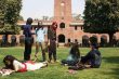 Students relaxing on St Stephen's Gardens.