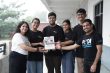 PETA India representatives with Ramjas College students presenting them the Award