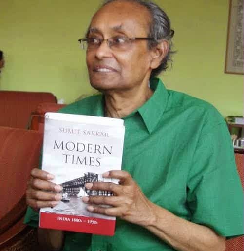 Portrait of historian Sumit Sarkar, former professor of History at the University of Delhi.