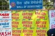 Wall of Democracy at the University of Delhi for DUSU