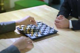 Two Players playing chess.