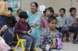 Chief Minister Rekha Gupta at a rehabilitation centre.